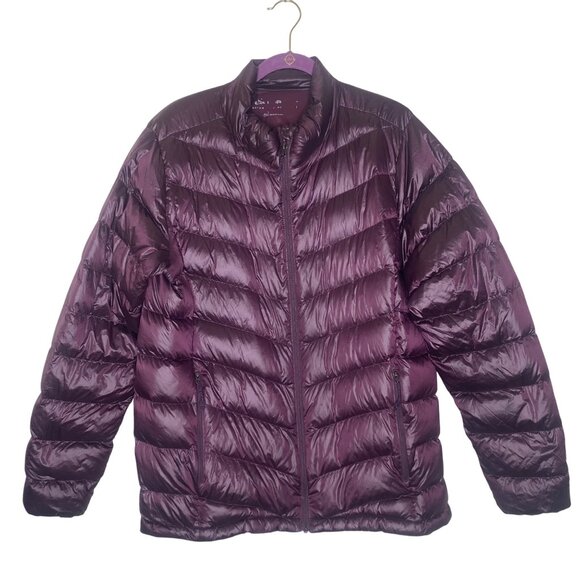Eddie Bauer Down Puffer Jacket Womens XL Full Zip Light Weight - Picture 1 of 14